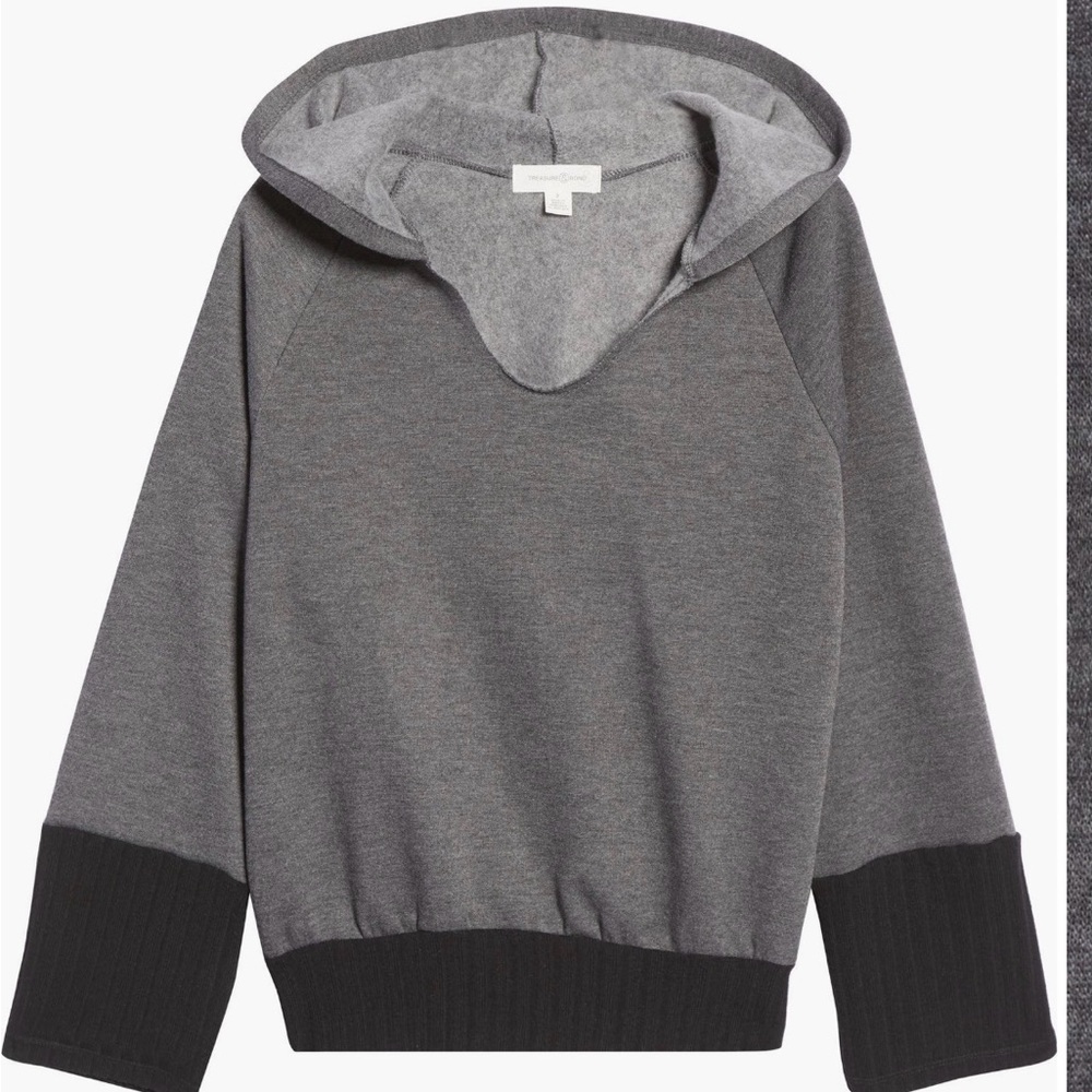 Treasure and Bond Grey Hooded Pullover